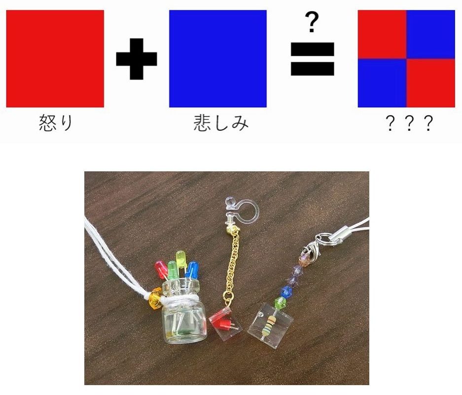 怒り＋悲しみ＝？　電子部品を使ったアクセサリー